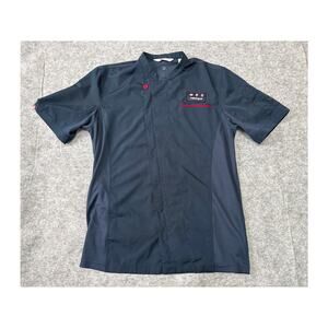 Chick-Fil-A Team Chef Blue Top Coat Zip Shirt Uniform Mens Size Large Employee